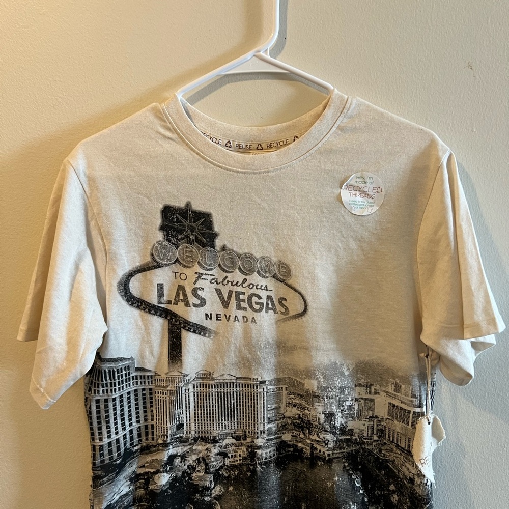 White Las Vegas Graphic Short Sleeve Tee